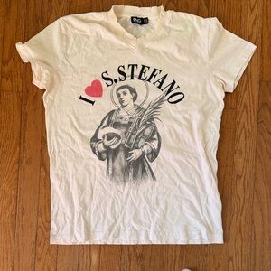 Dolce & Gabbana Cream Graphic Tee